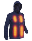 Grijana sweater majica s kapuljačom - muškarci | Dvostruko grijanje - Plava