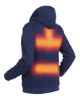 Grijana sweater majica s kapuljačom - muškarci | Dvostruko grijanje - Plava